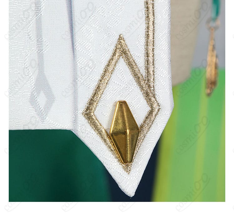 原神 ネフェル コスプレの衣装端ディテール。端処理とステッチの丁寧さがわかるクローズアップ