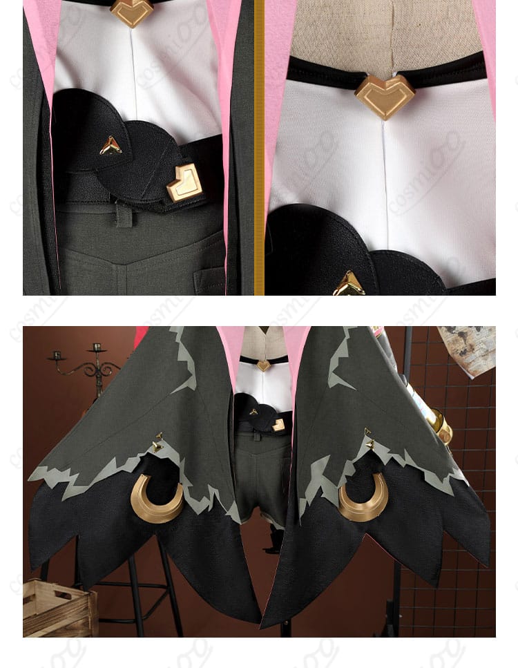 原神 ヤフォダ コスプレ衣装のアクセサリーと背飾りの近接。豪華セット内容の一部を分かりやすく提示