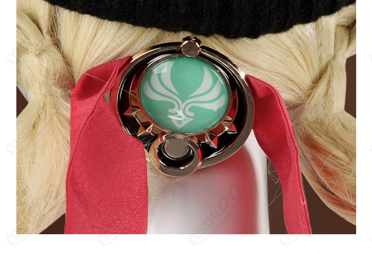 原神 ヤフォダ コスプレ衣装の髪飾りディテール。華やかで可愛いアクセントが分かる近接