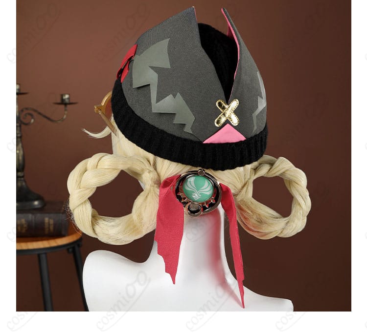 原神 ヤフォダ コスプレ衣装の帽子背面装飾。縁取りと装飾配置の仕立てを示す写真