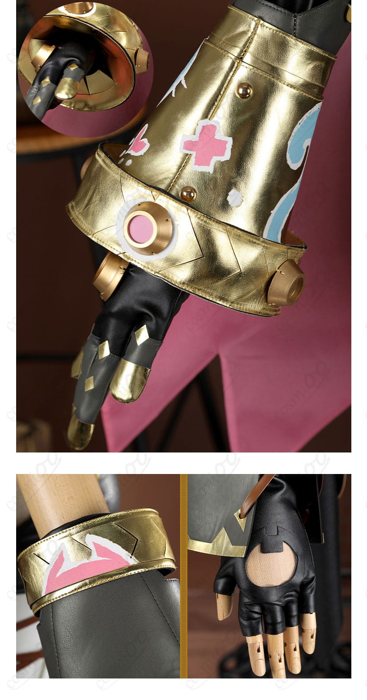 原神 ヤフォダ コスプレ衣装の手甲と手袋のディテール。素材感とステッチの仕上げを確認