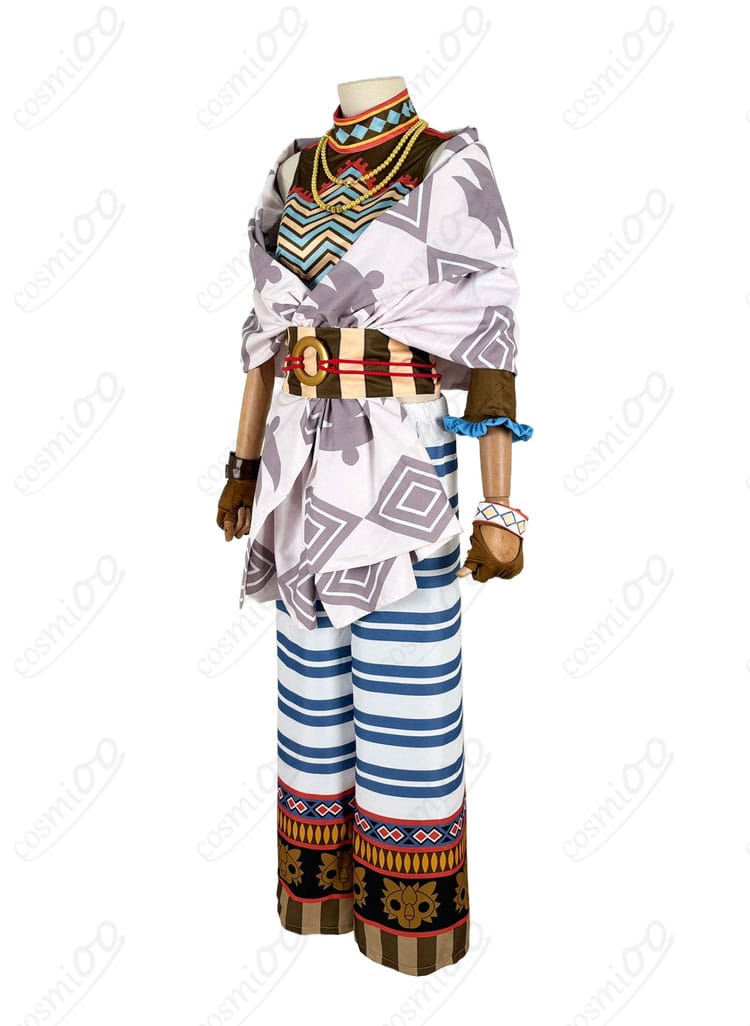 商品左側図|レオナ・キングスカラー 百獣の装束 コスプレ衣装・横からのシルエットを確認できます