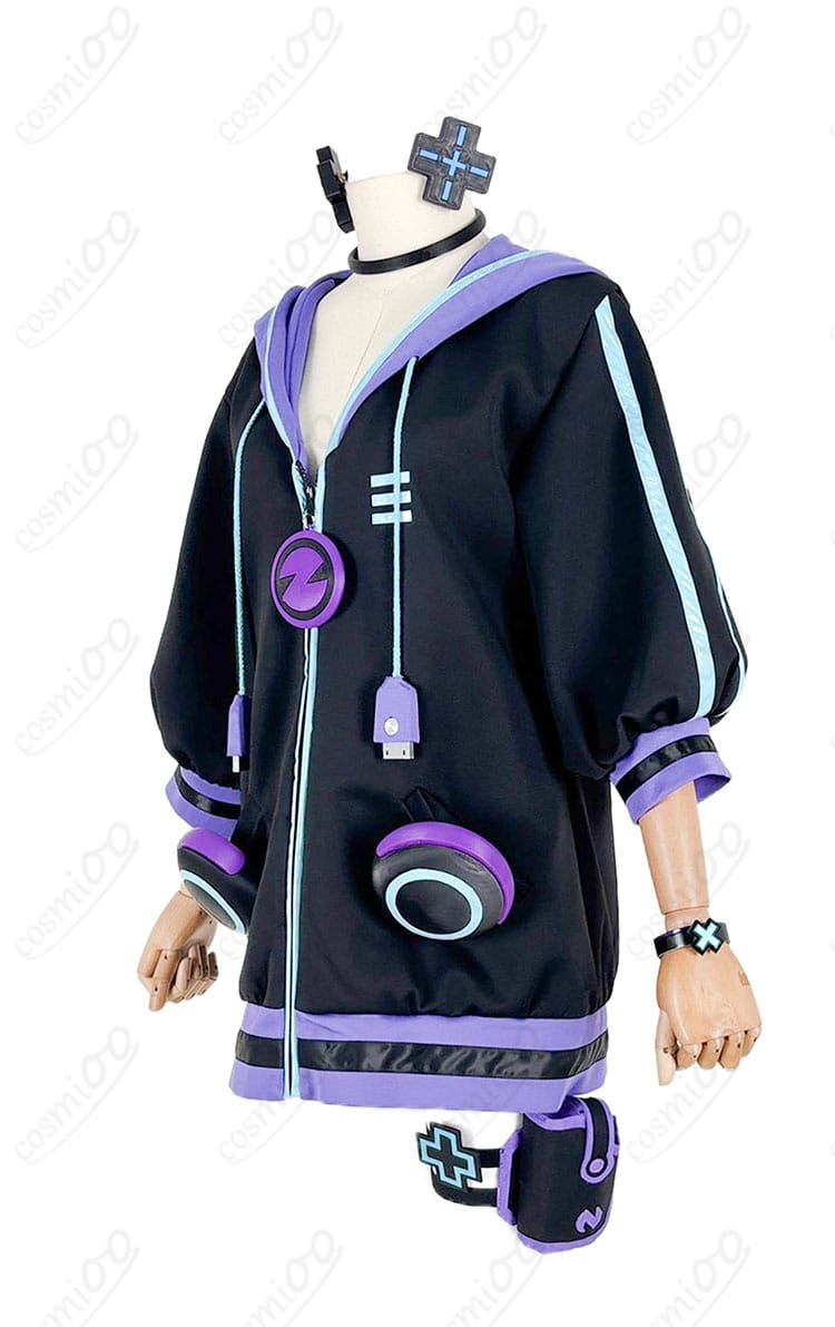 大人ネプテューヌ コスプレ衣装 側面画像|立体的なデザイン再現