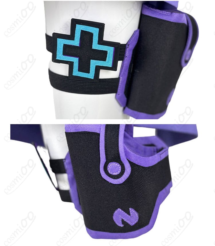 大人ネプテューヌ コスプレ衣装 太もも飾りの装飾ディテール