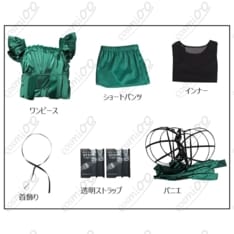 ウェンズデー アグネス・ミデル 緑ドレス コスプレ衣装｜高再現フルセット - 6枚目の画像（サムネイル）