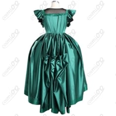 ウェンズデー アグネス・ミデル 緑ドレス コスプレ衣装｜高再現フルセット - 3枚目の画像（サムネイル）