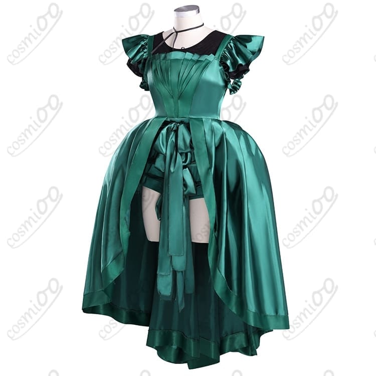 ウェンズデー アグネス・ミデル 緑ドレス コスプレ衣装｜高再現フルセット - 2枚目の画像