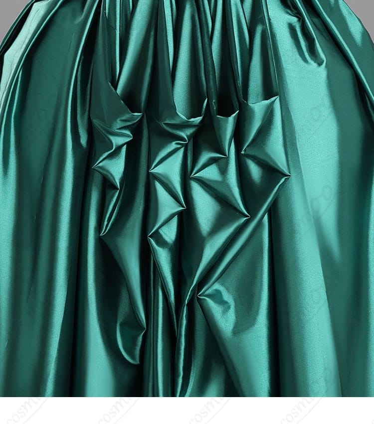スカート裾背面装飾ディテール画像｜アグネス・ミデル 緑ドレス コスプレ衣装 裾装飾の細部