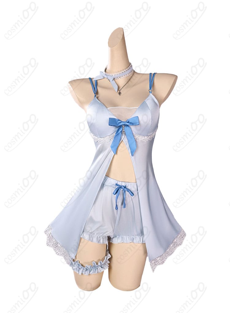 白銀ノエル 新衣装 コスプレ 上衣正面ディテール|胸元装飾と質感がよく分かるアップ