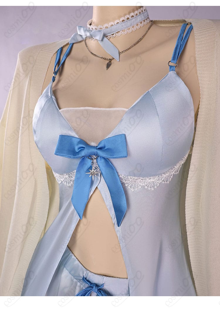 白銀ノエル 新衣装 コスプレ 上衣ディテール|もこもこ素材と装飾を細かく確認