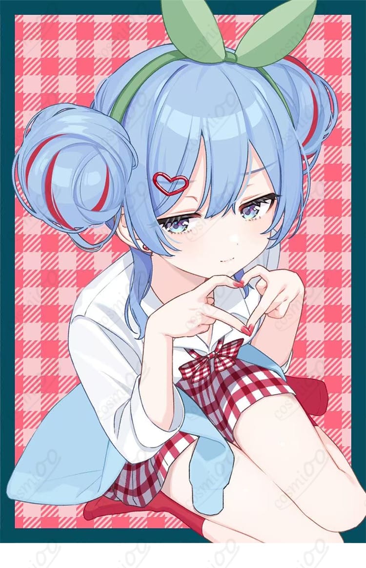 初音ミク「チェリーポップ」制服コスプレ衣装の細部アップ|髪飾り・制服デザインのこだわりが分かる