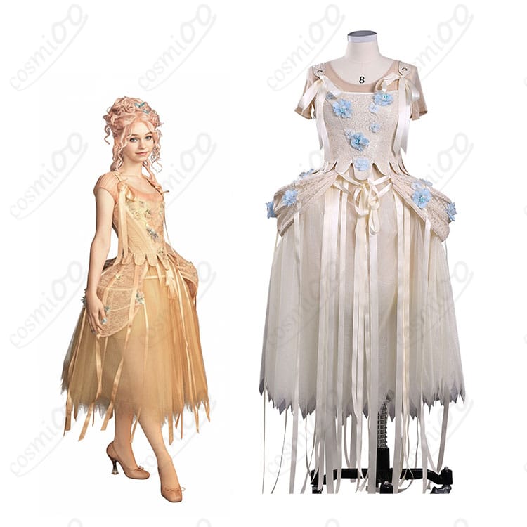 商品服装とキャラクター比較イメージ|イーニッド・シンクレア 狼族ドレス コスプレ衣装