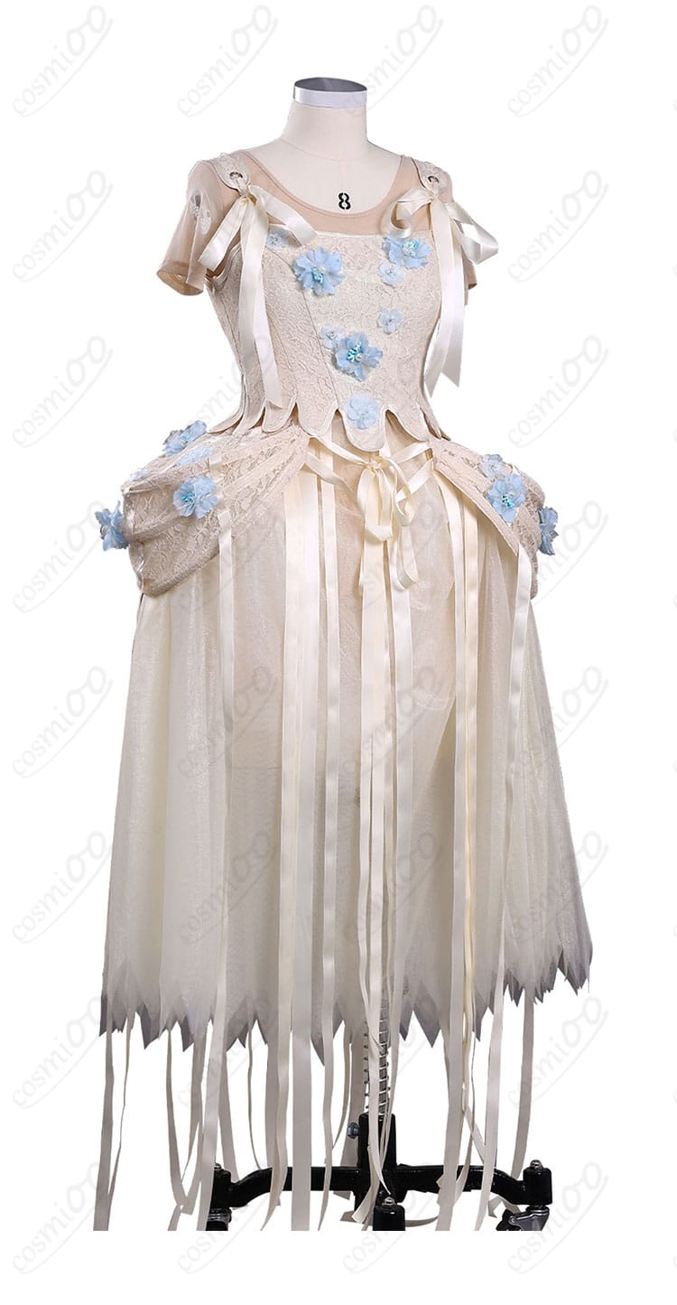 イーニッド・シンクレア コスプレ衣装 側面シルエット|狼族ドレスのラインがよく分かる