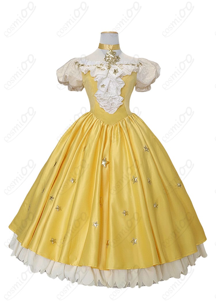 カードキャプターさくら 星のドレス コスプレ衣装 正面図|華やかな星モチーフが映える高再現デザイン