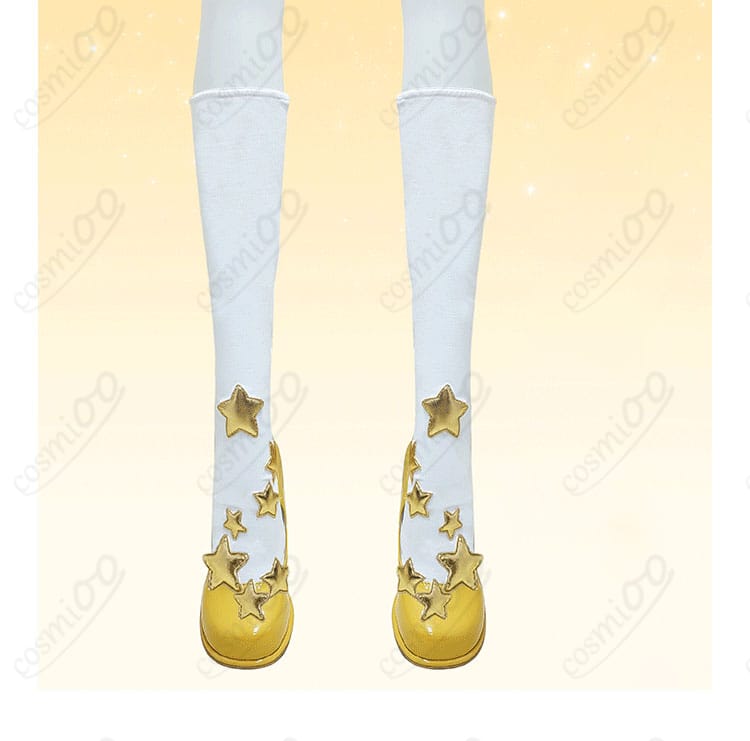 カードキャプターさくら 木之本桜 星のドレス コスプレ衣装 靴下・アクセサリー細部|チョーカーや靴下などセット小物の仕上がり紹介