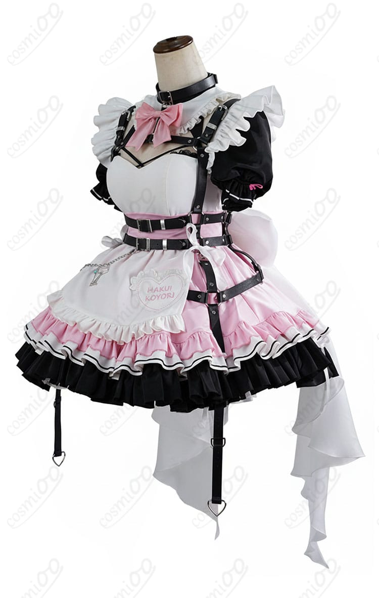 ホロライブ 博衣こより メイドコスプレ衣装 側面シルエット画像|ラインがきれいなコスプレ衣装