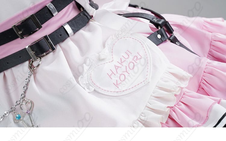 博衣こより メイドコスプレ衣装 スカートレース部分ディテール|高品質レース素材のアップ画像