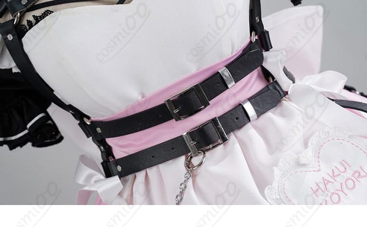 博衣こより メイドコスプレ衣装 腰ひも装飾ディテール画像|ウエストマークでスタイルよく見せる仕様