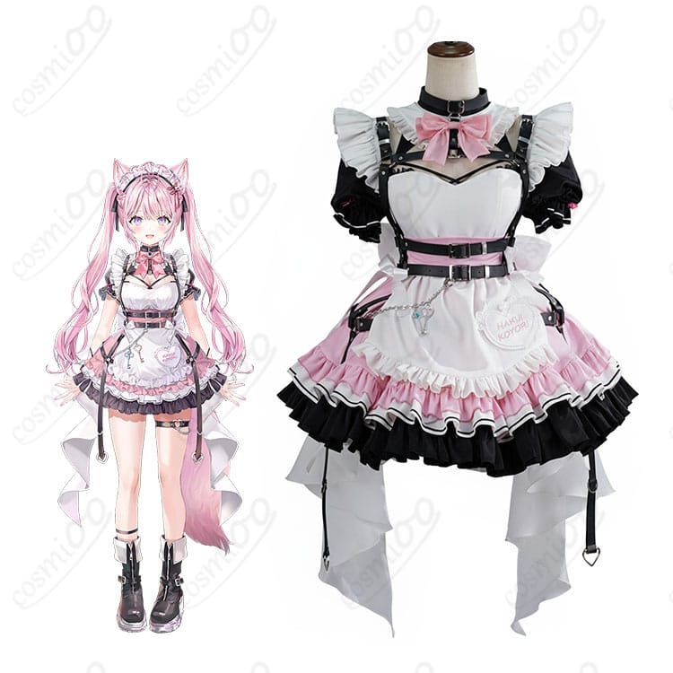 ホロライブ 博衣こより メイドコスプレ衣装とキャラ全身イメージ|フルセット仕様でイベントにおすすめ