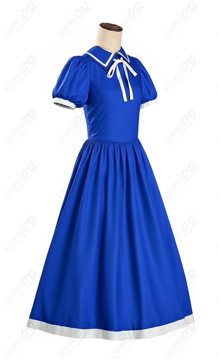 カードキャプターさくら 木之本桜 私服ワンピース コスプレ衣装 側面図|自然なラインとフリルの立体感をチェック