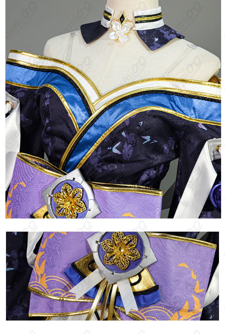 信濃 コスプレ衣装 斜襟・腰封装飾ディテール|和風要素を丁寧に表現