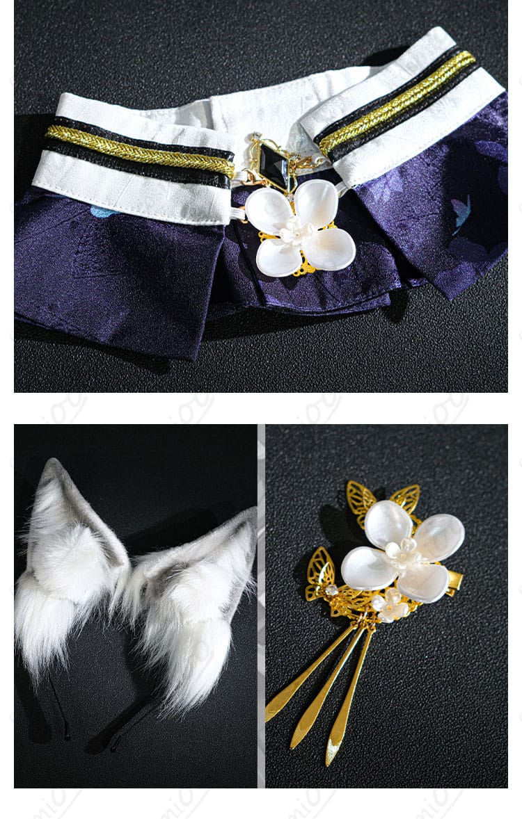 信濃 コスプレ衣装 颈飾・耳飾・髪飾りディテール|アクセサリーの質感もしっかり再現