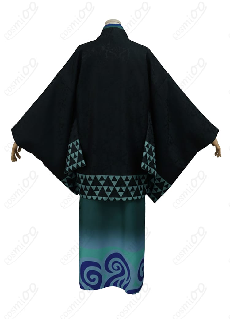 銀魂 坂田銀時 浴衣コスプレ衣装 背面図|帯・和装スタイルの細部確認