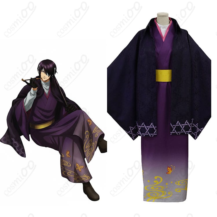 銀魂 高杉晋助 浴衣コスプレ衣装とキャラクター比較イメージ|高再現・イベントにおすすめ