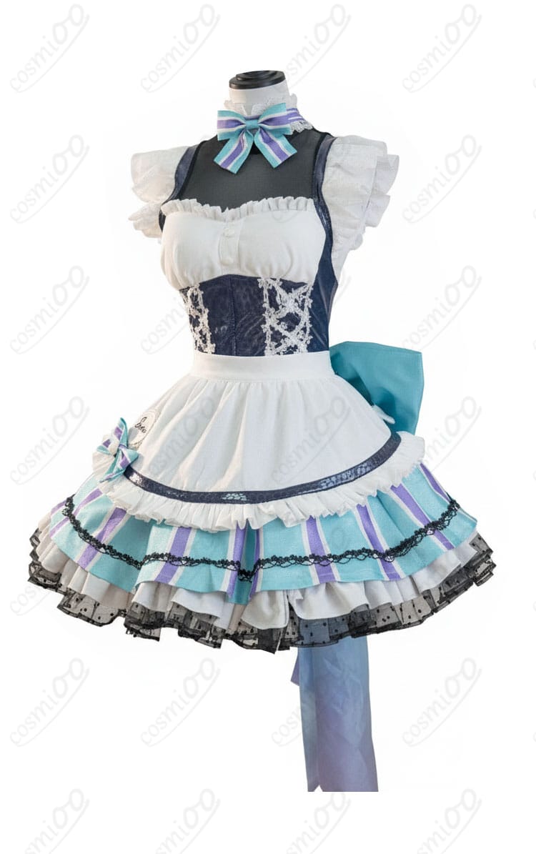 リトルマーメイド メイド服 コスプレ衣装 側面ビュー|シルエット確認に最適