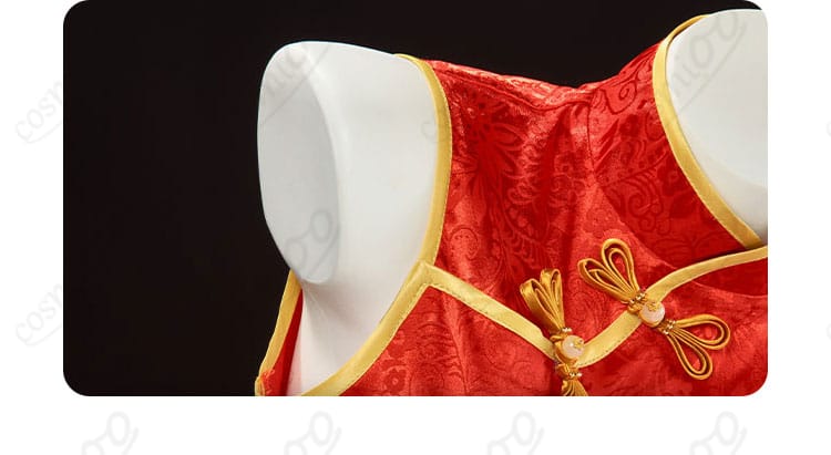 袖口装飾ディテール画像|金色の闇 チャイナドレス コスプレ衣装