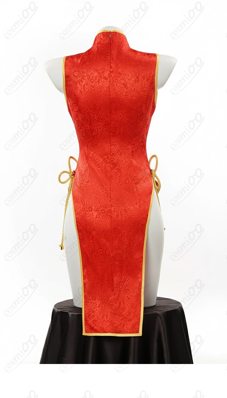 金色の闇(ヤミ)チャイナドレス コスプレ衣装 背面画像|細部まで美しく再現