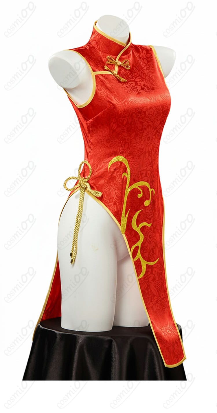 金色の闇(ヤミ)チャイナドレス コスプレ衣装 側面画像|スタイルが映えるシルエット