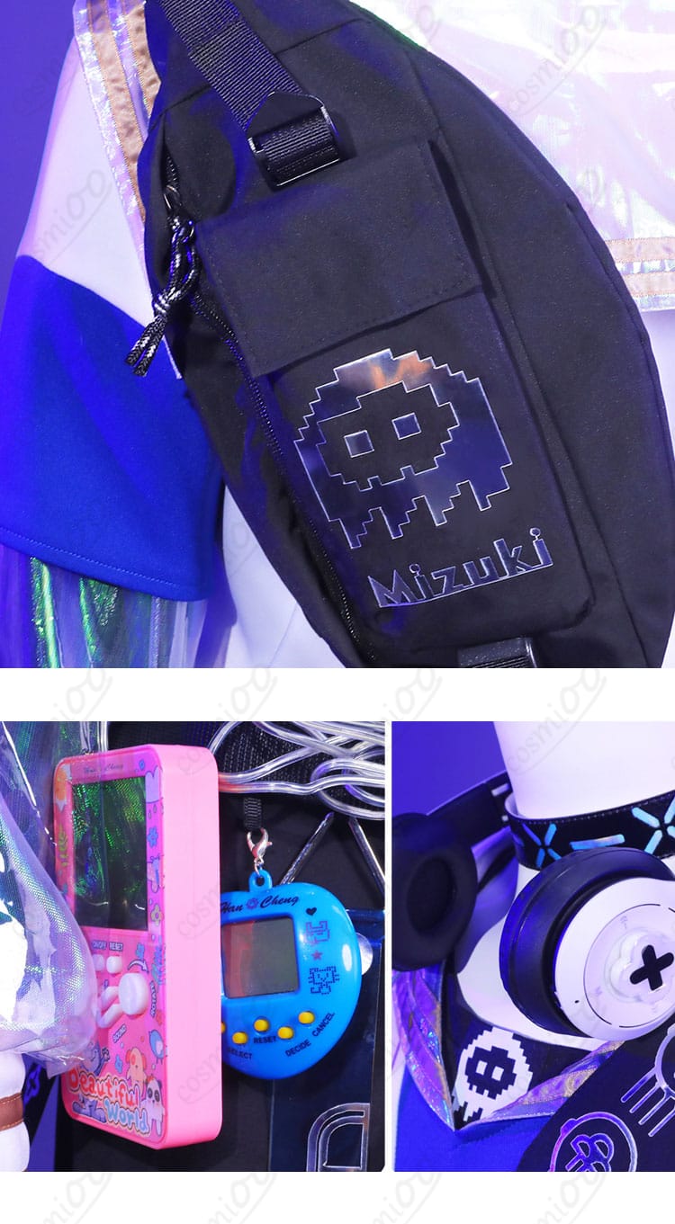 斜めがけバッグの細部画像|ミヅキ コスプレ アクセサリー付き