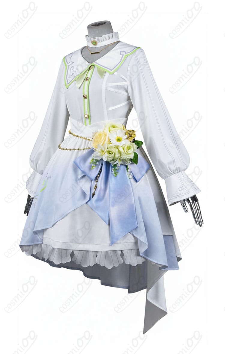 草薙寧々「レーヴ・デ・トナリティ」コスプレ衣装の左側面図|袖とスカートの流れを美しく再現