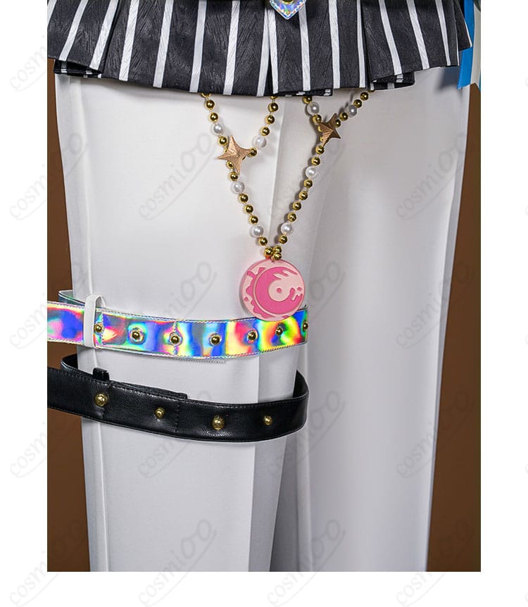 青柳冬弥 コスプレ衣装 脚部装飾ディテール|動きやすくデザイン性も兼ね備えた仕上げ