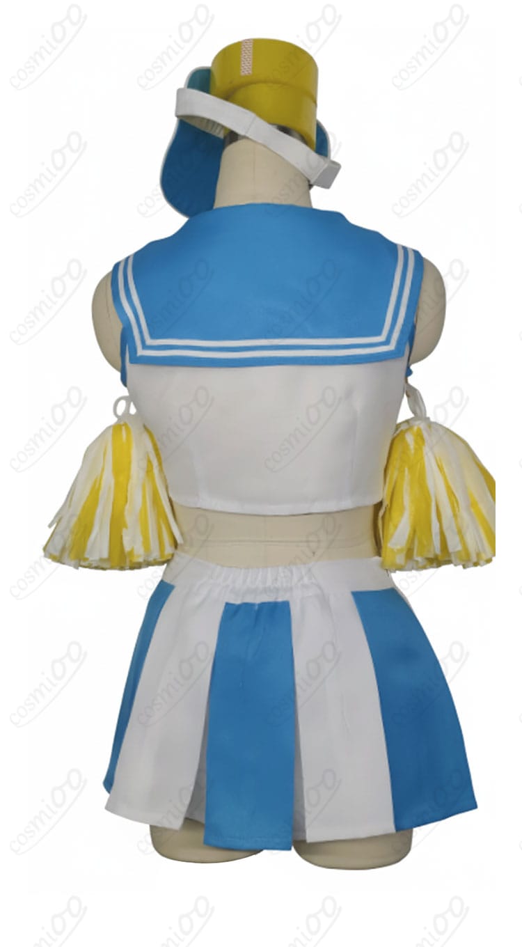 伊落マリー チアガール コスプレ衣装 背面詳細|リボンや装飾の再現度が高く、後ろ姿まで美しい仕上がり