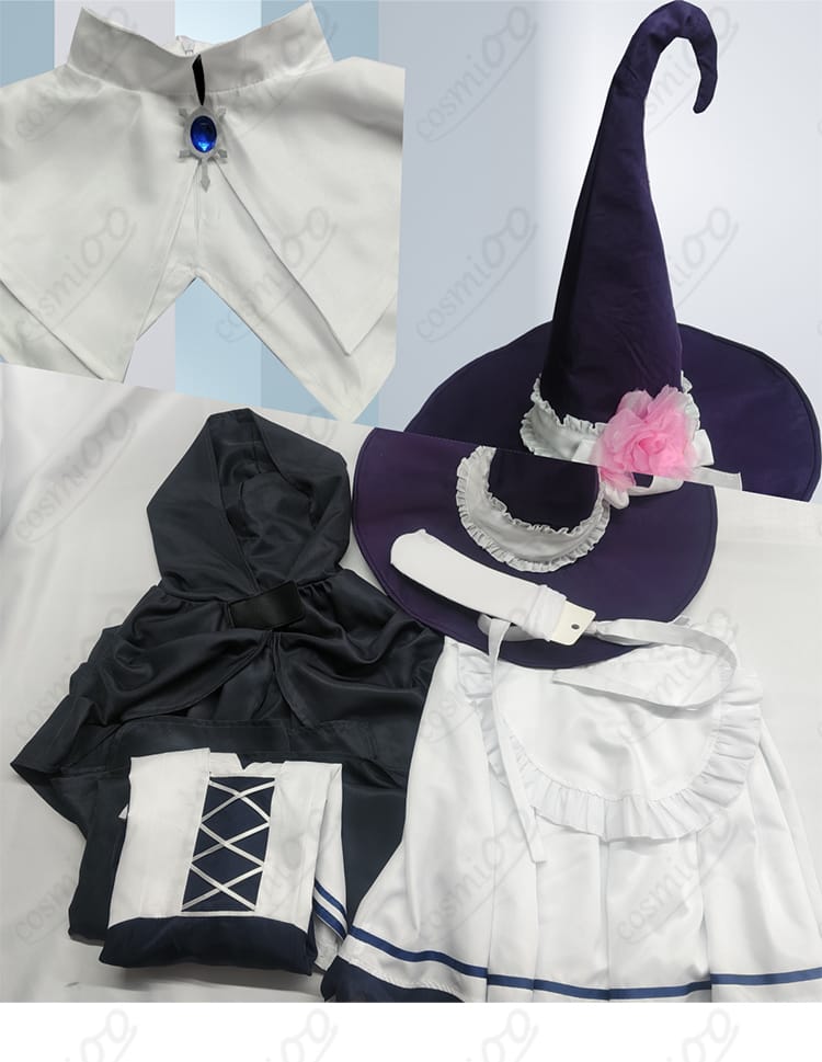 すかすか クトリ コスプレ衣装 セット内容全体画像|帽子・マント・トップス・スカートのフルセット