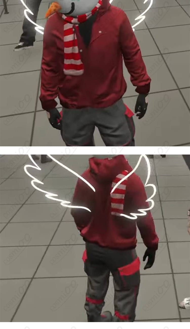 ギャングXVI コスプレ衣装 囲巾正面図|アクセントとなる囲巾部分をクローズアップ。ストリート感あふれるポイント。