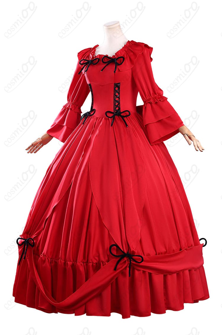 スカーレット・エル・ヴァンディミオン コスプレ衣装 側面図|ドレスの立体感とシルエットを再現