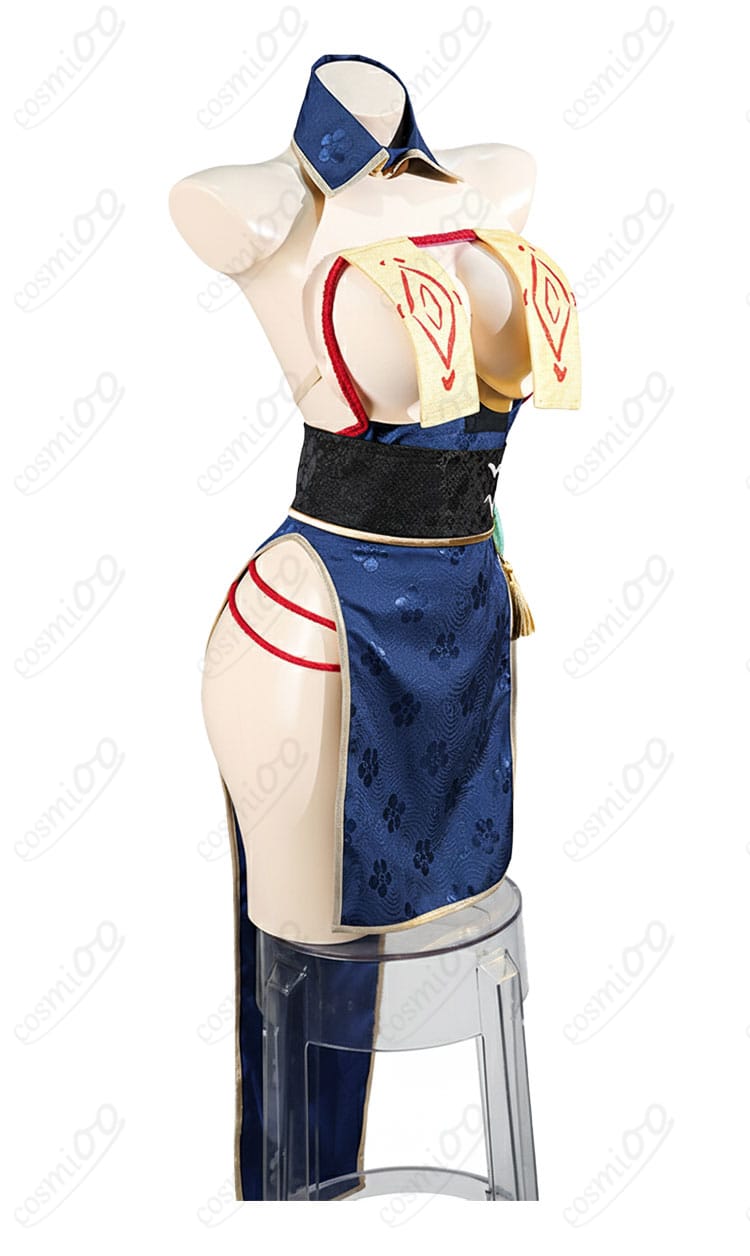 華甲 コスプレ衣装 側面装飾ディテール|腰飾りと流れるラインが優美