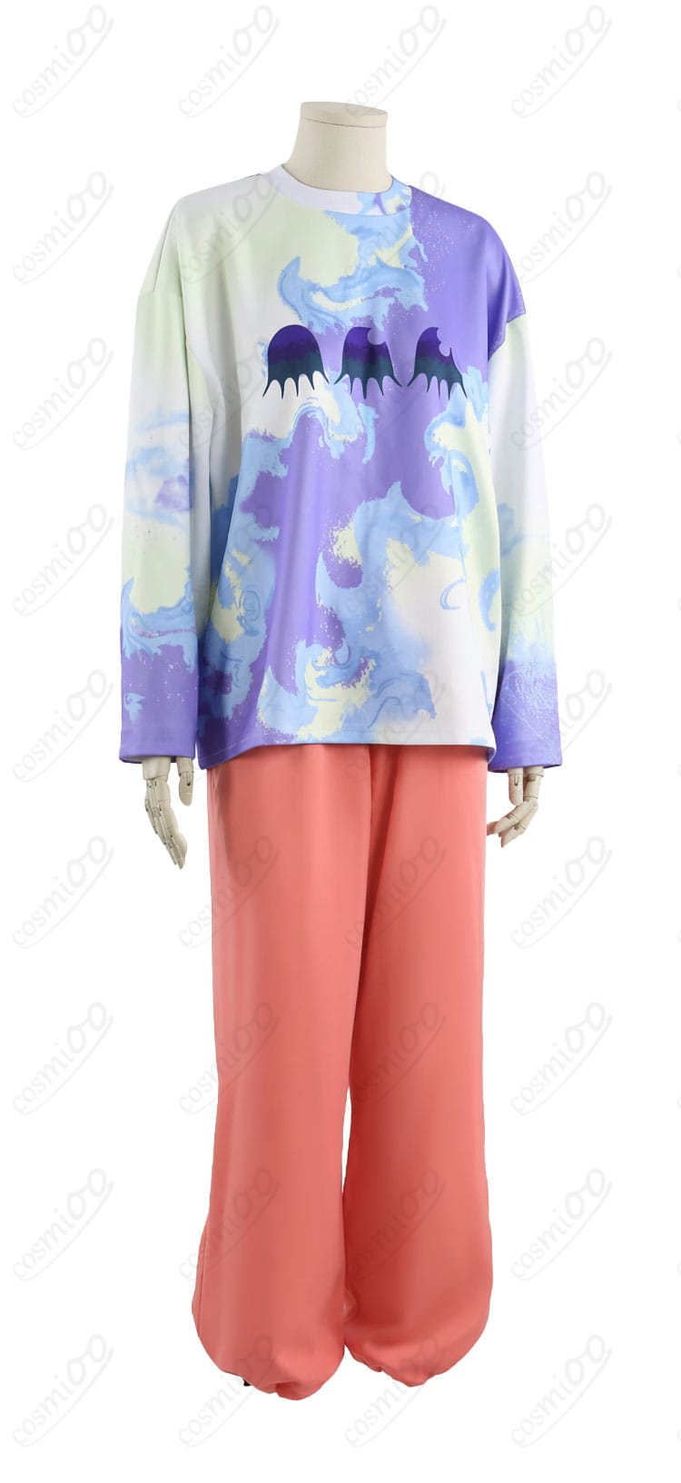 湊大瀬 コスプレ衣装 右側面図|袖やパンツのライン装飾などを細部まで再現