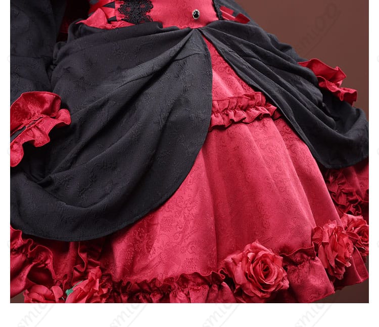 ラム ゴシックドレス コスプレ衣装 スカート裾装飾|動きに合わせて美しく揺れるデザイン