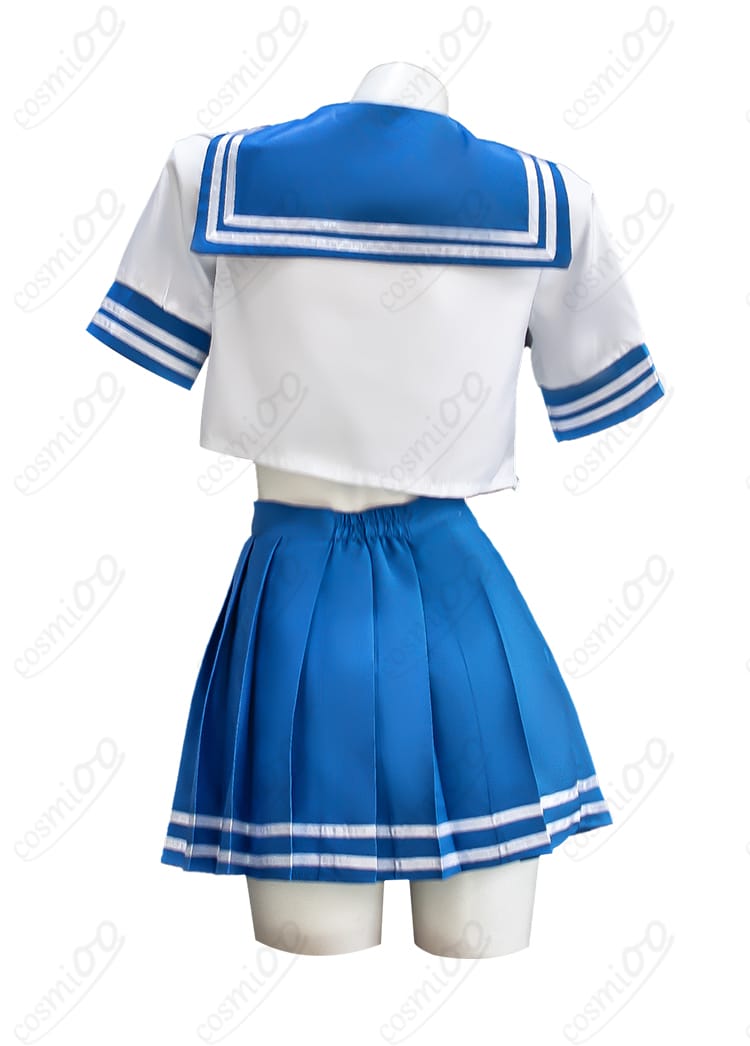 らき☆すた 泉こなた 夏服 コスプレ衣装 背面図|背中のラインとセーラー襟の形が美しい仕上がり