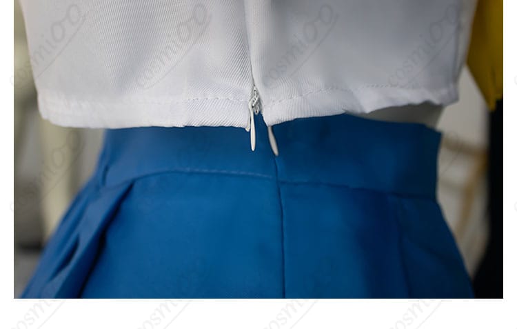 らき☆すた 泉こなた 夏服 コスプレ衣装 背面ファスナー装飾細部|着脱しやすく快適な設計