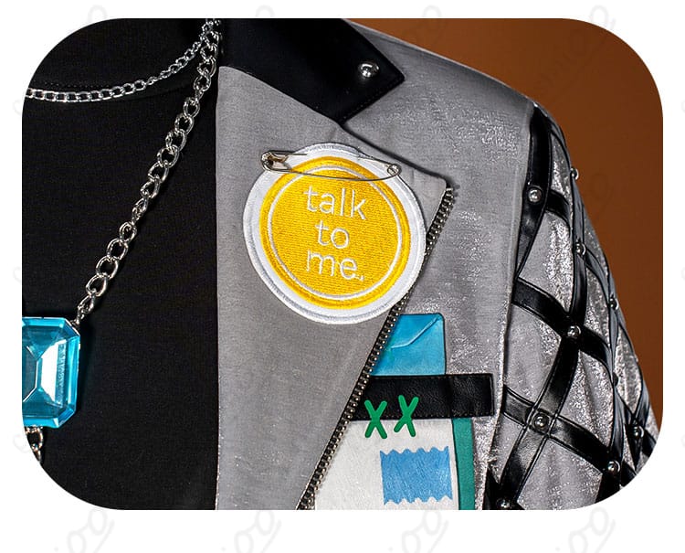 外套衣領装飾アップ|襟元のデザインと縫製ディテールを確認