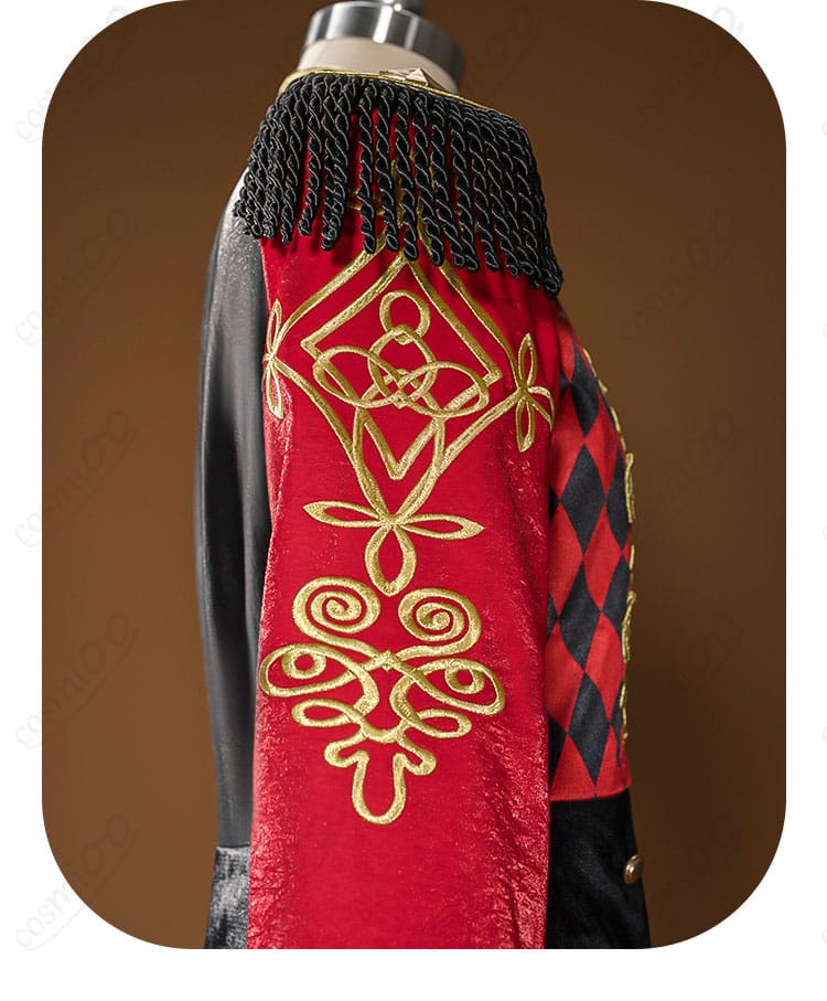 ツイステ ケイト・ダイヤモンド コスプレ衣装 右袖と肩の流苏装飾ディテール|動きに合わせて揺れる上質な飾り。