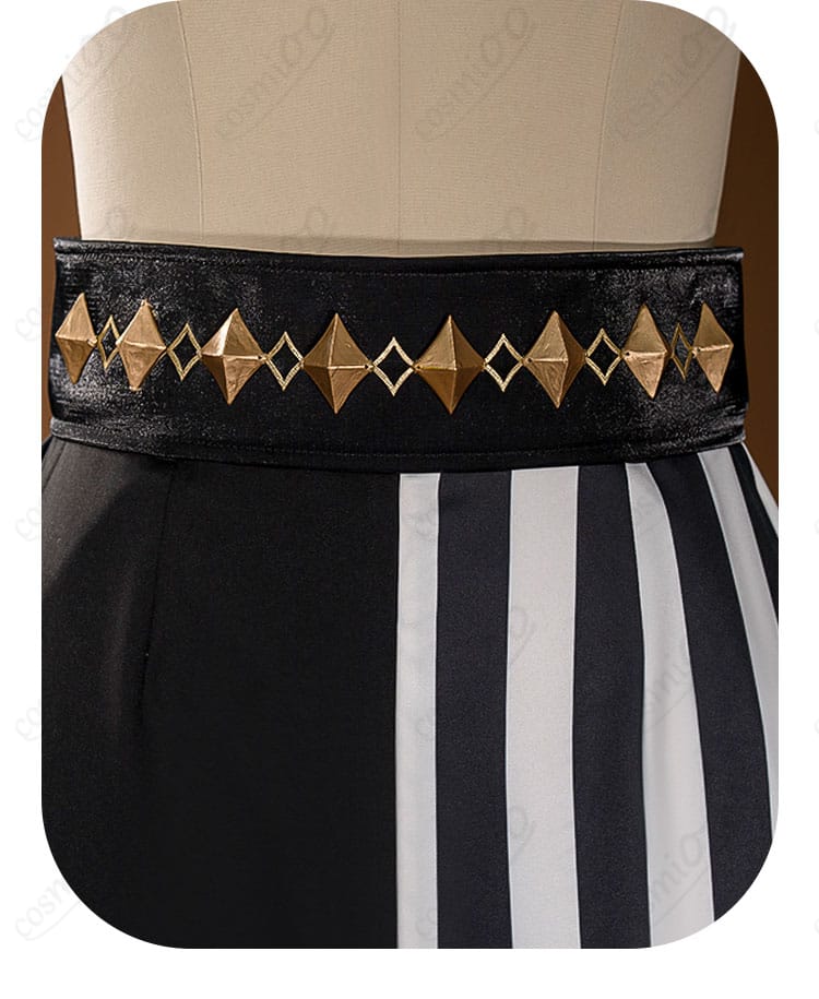 ツイステ ケイト・ダイヤモンド コスプレ衣装 腰封装飾ディテール|コルセットベルトでシルエットを美しく。