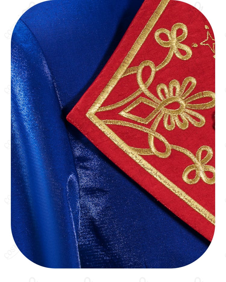 襟元模様ディテール画像 精密な模様刺繍が華やかさを演出