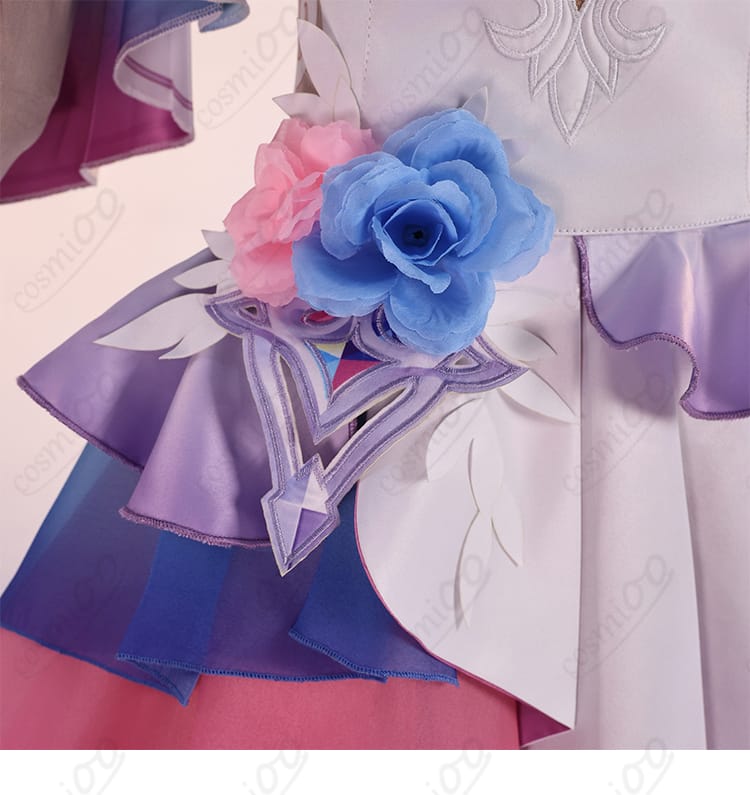 キュレネ コスプレ衣装 花飾り腰装飾ディテール|華やかで優雅な腰飾りがポイント