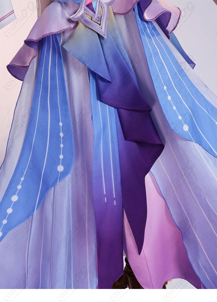 キュレネ コスプレ衣装 スカート背面装飾ディテール|背面の刺繍と装飾が織りなす高級感